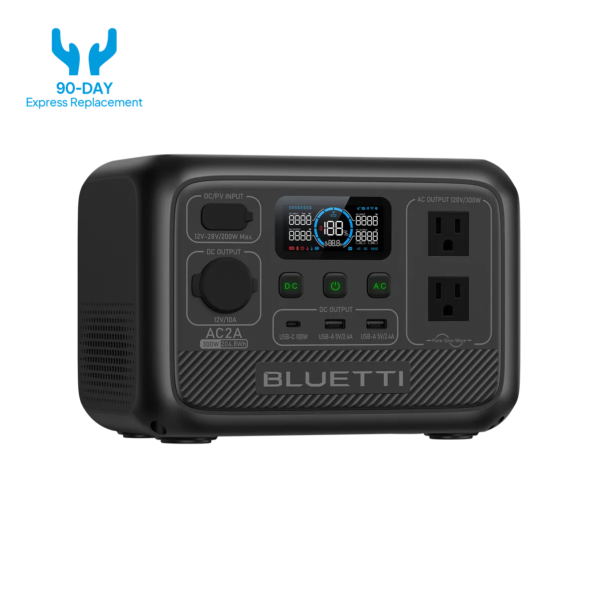 BLUETTI AC2A Portable Power Station | 300W 204Wh