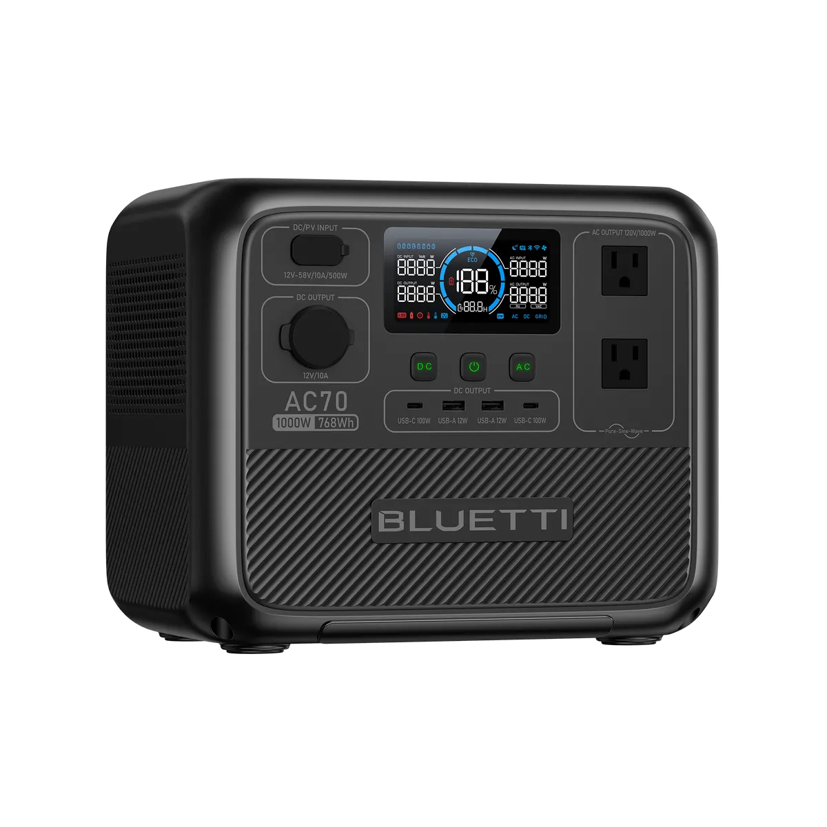 BLUETTI AC70 Portable Power Station | 1,000W 768Wh