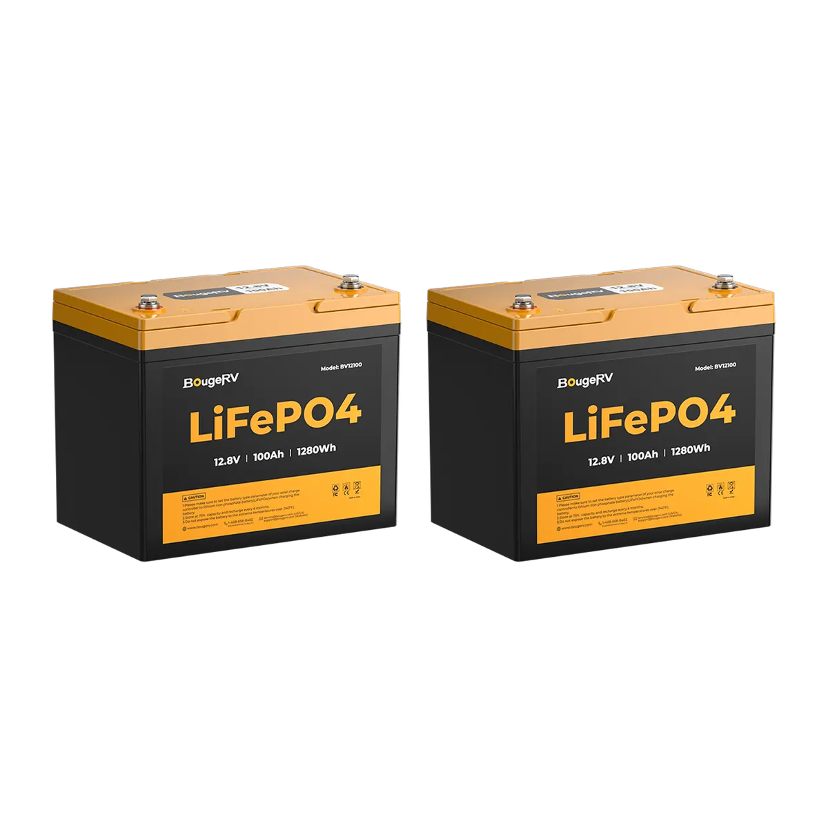 BougeRV 12V 100Ah Group 24 Solar LiFePO4 Battery