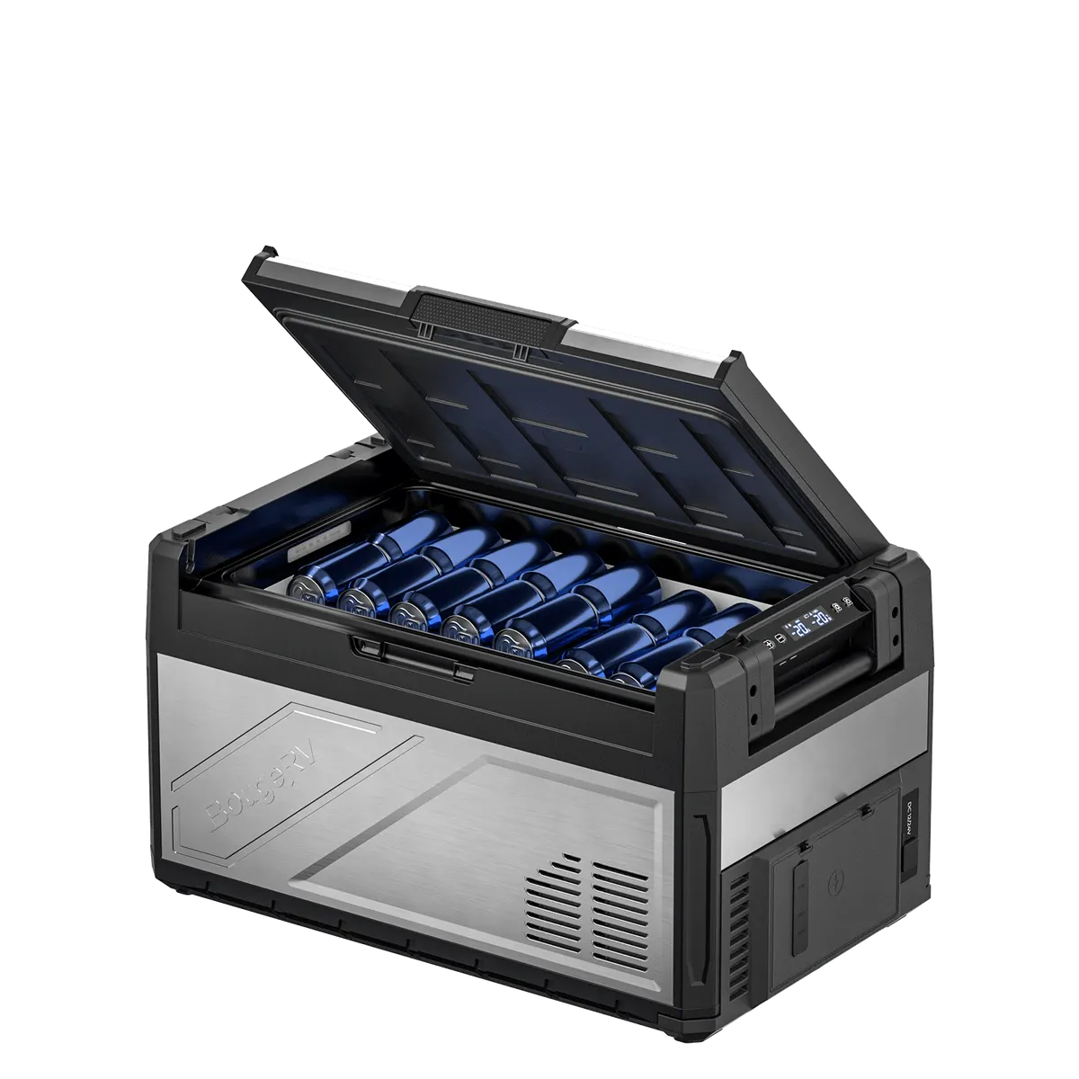 BougeRV New Rocky V3.0 41QT Dual Zone 12V Car Fridge with 240Wh Battery