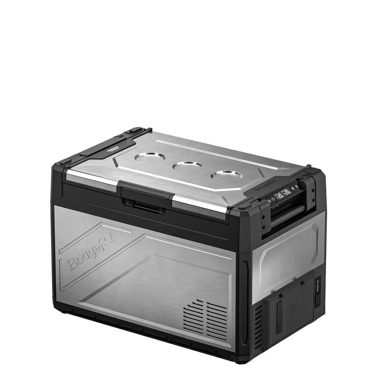 BougeRV New Rocky V3.0 55QT Dual Zone 12V Car Fridge with 240Wh Battery