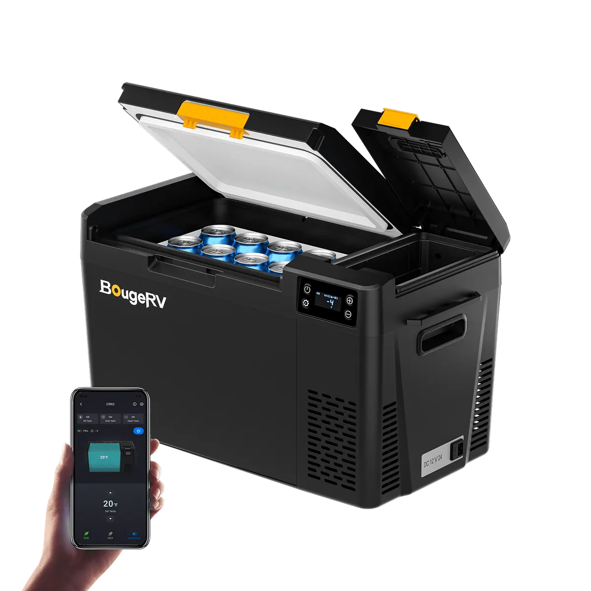 BougeRV New CRX3 23QT Portable Car Fridge with 240Wh Battery
