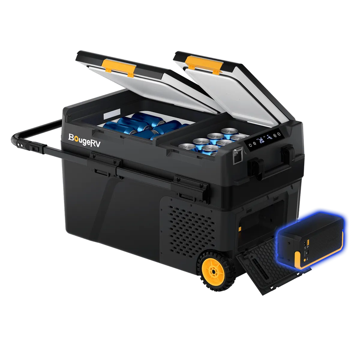 BougeRV New CRD2 V2.0 43QT Dual Zone 12V Portable Fridge