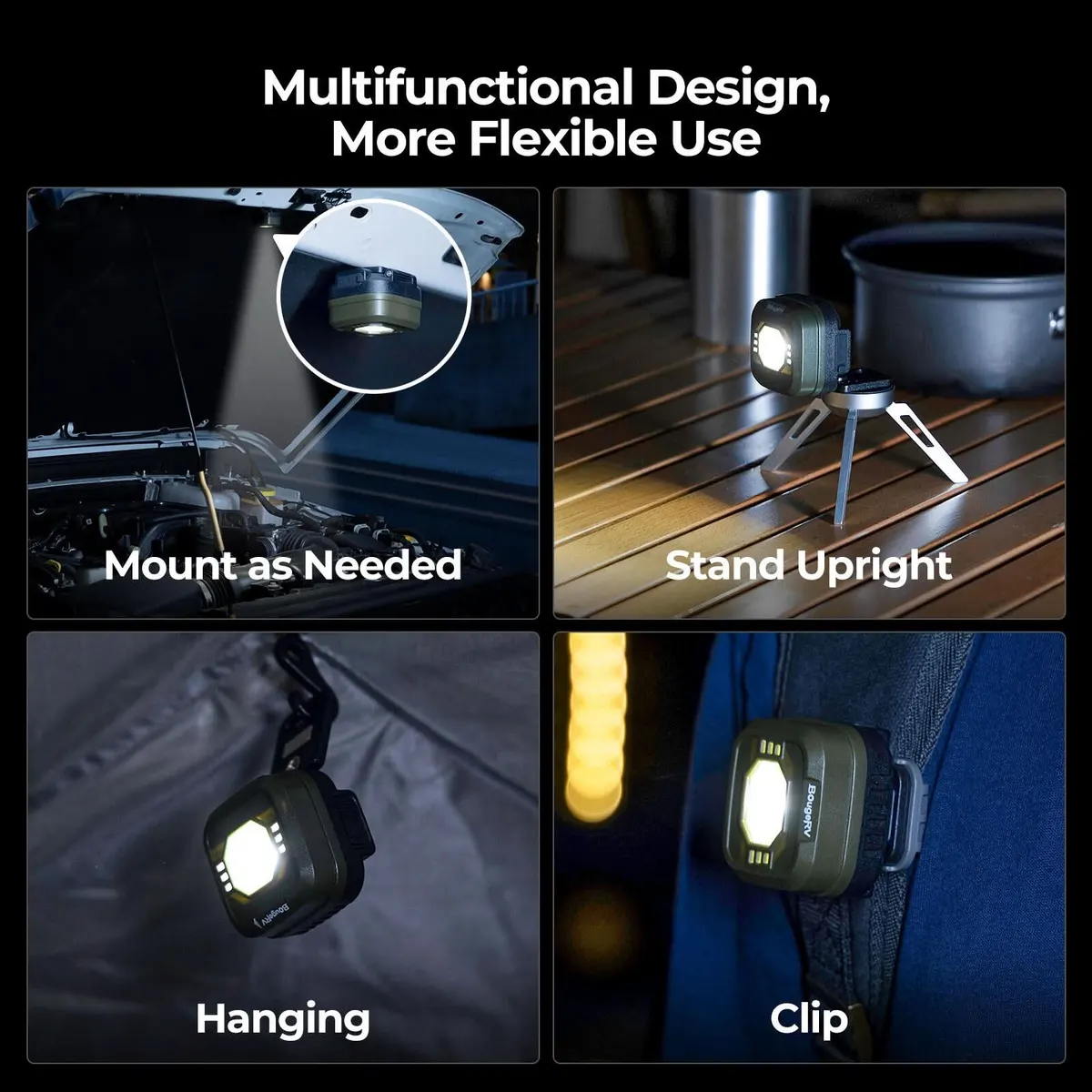 BougeRV AL05 Multifunctional Area Light Rechargeable Outdoor Headlamp