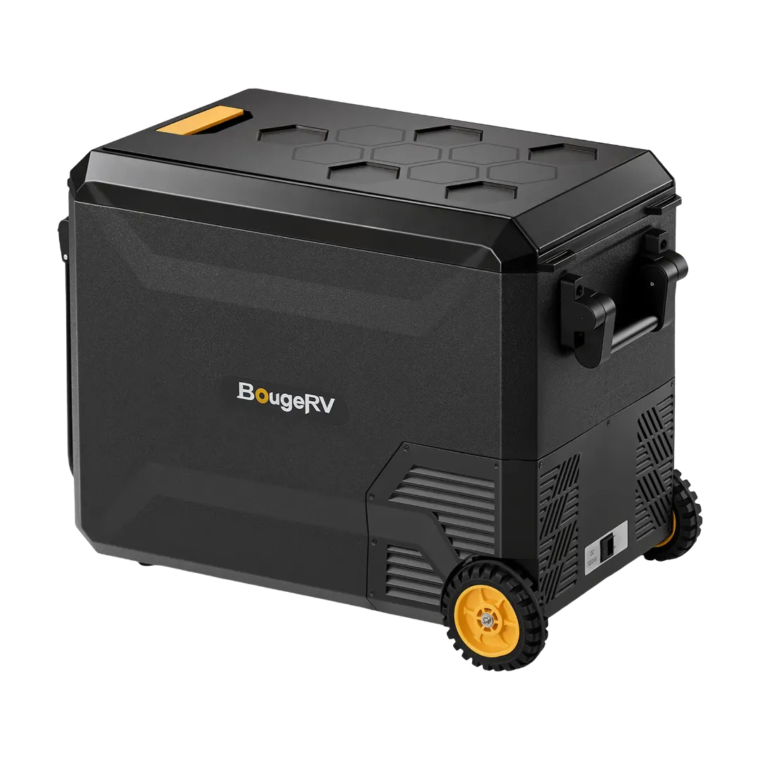 BougeRV New ASPEN S50 12V 50QT Wheeled Portable Fridge with 277Wh Battery