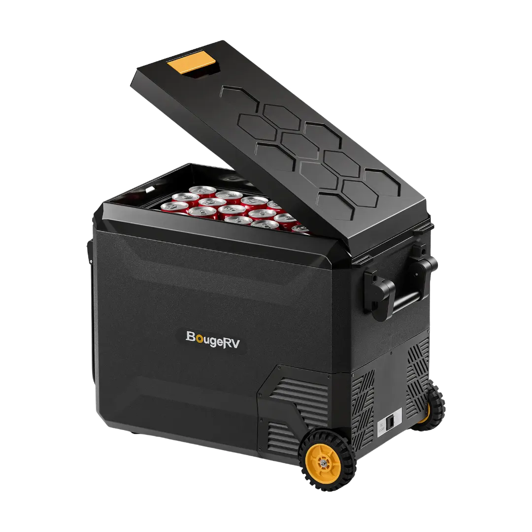 BougeRV New ASPEN S50 12V 50QT Wheeled Portable Fridge with 277Wh Battery