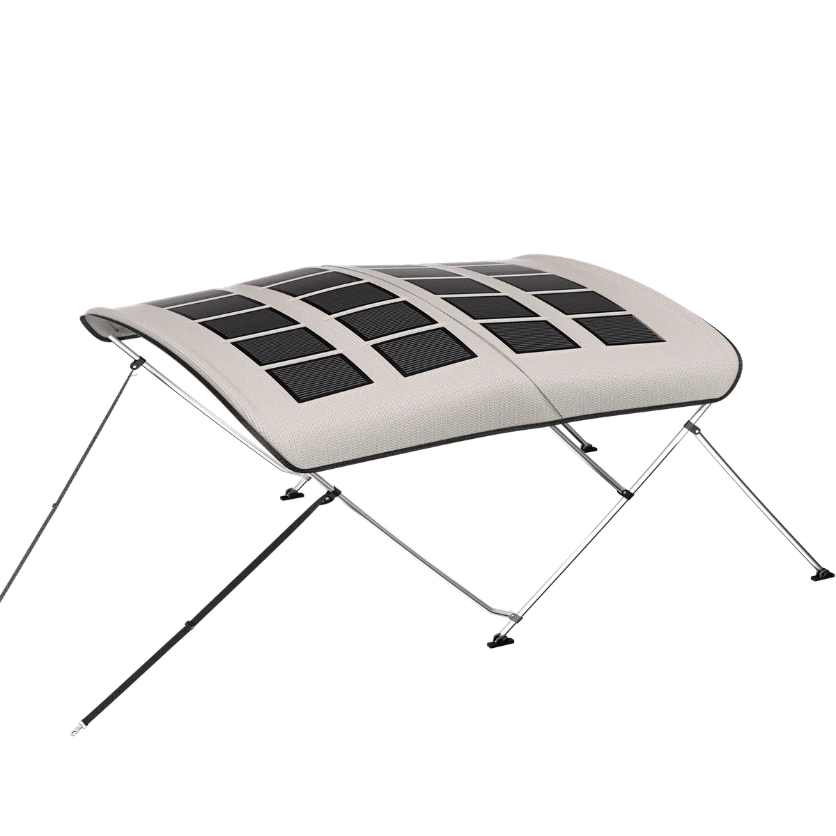BougeRV 200W N-Type Solar Bimini Top for Boats