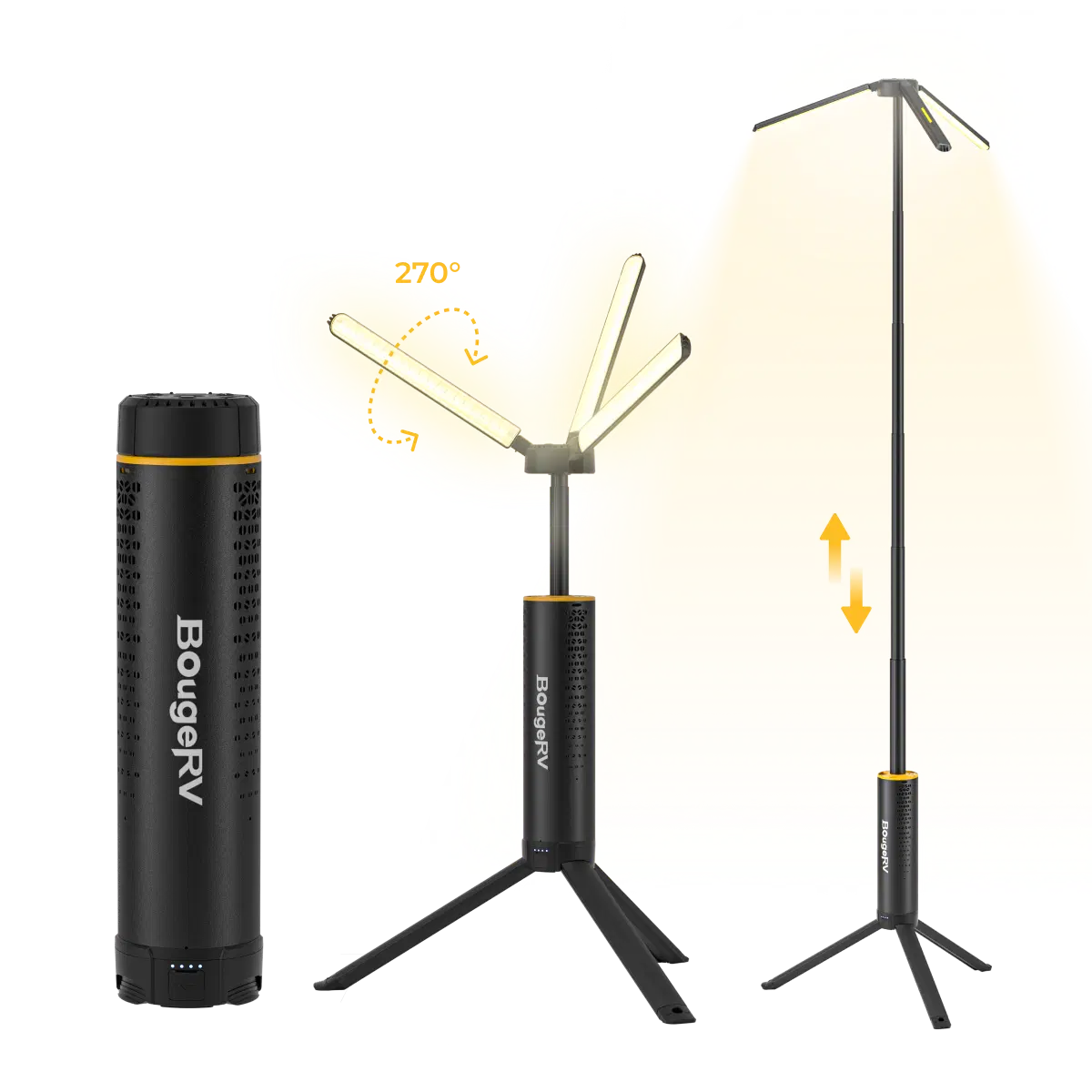 BougeRV New T1 Portable Telescopic Camping Light