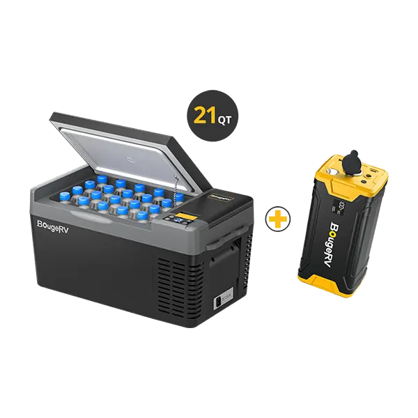 CRPRO20 21 Quart Portable Refrigerator With 220Wh Power Station