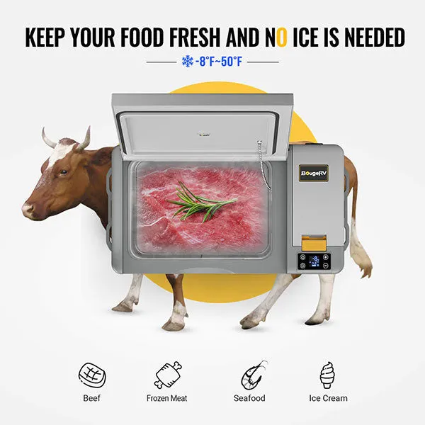 CRPRO30 30 Quart Portable Car Fridge White With 220Wh Power Station