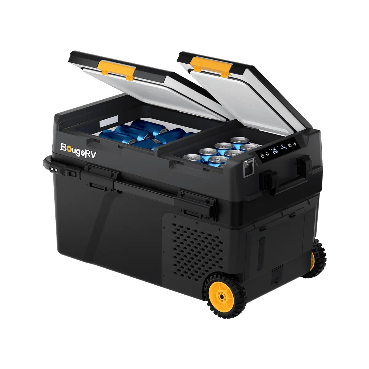 BougeRV New CRD2 V2.0 43QT Dual Zone 12V Portable Fridge with 240Wh Battery
