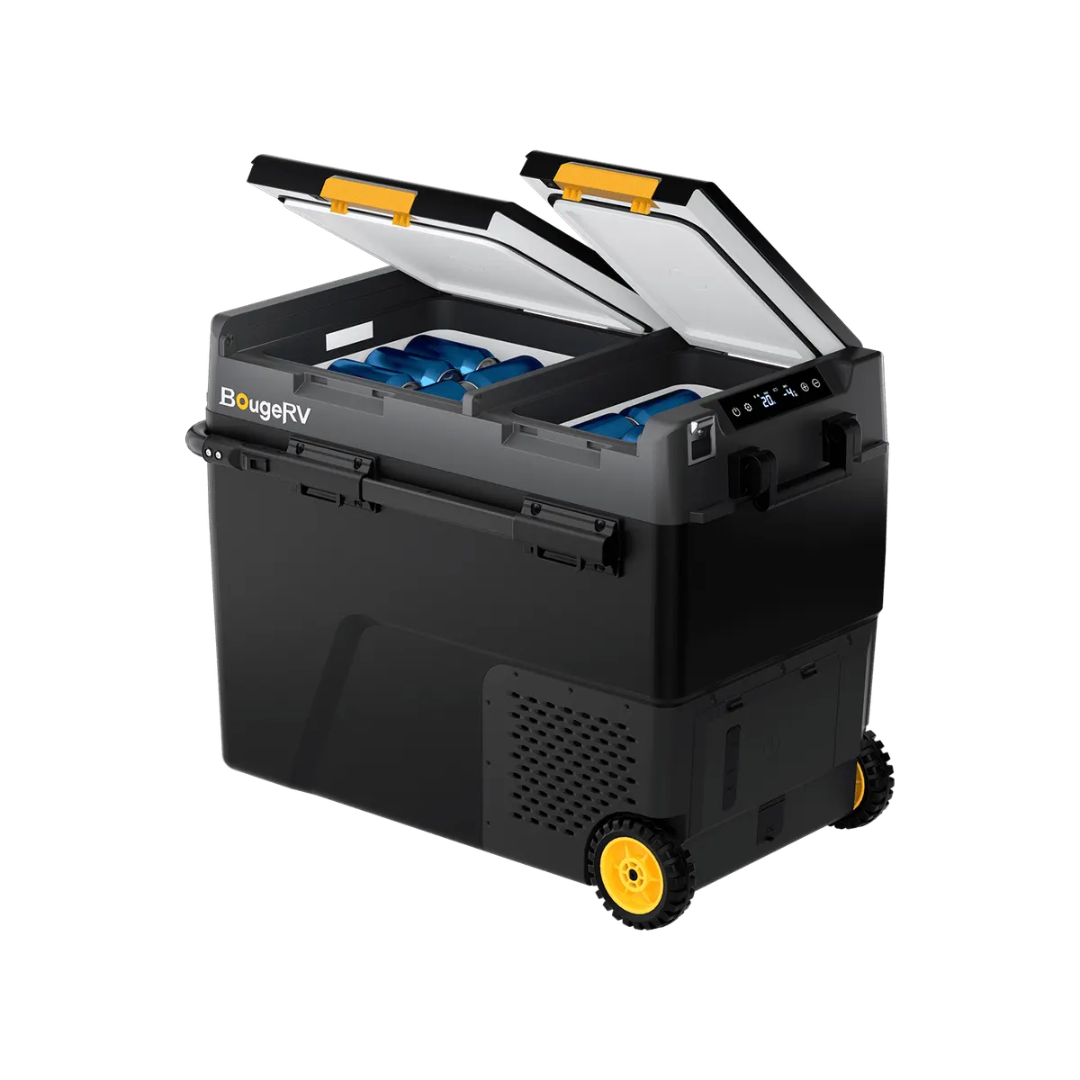 BougeRV New CRD2 V2.0 61QT Dual Zone 12V Portable Fridge with 240Wh Battery