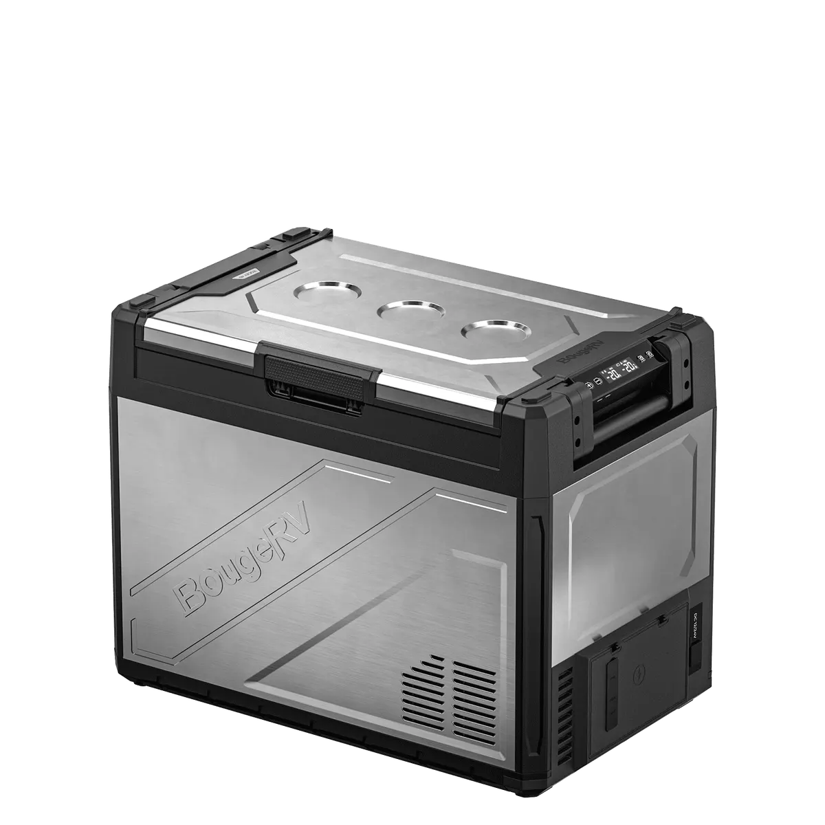 BougeRV New Rocky V3.0 69QT Dual Zone 12V Car Fridge with 240Wh Battery
