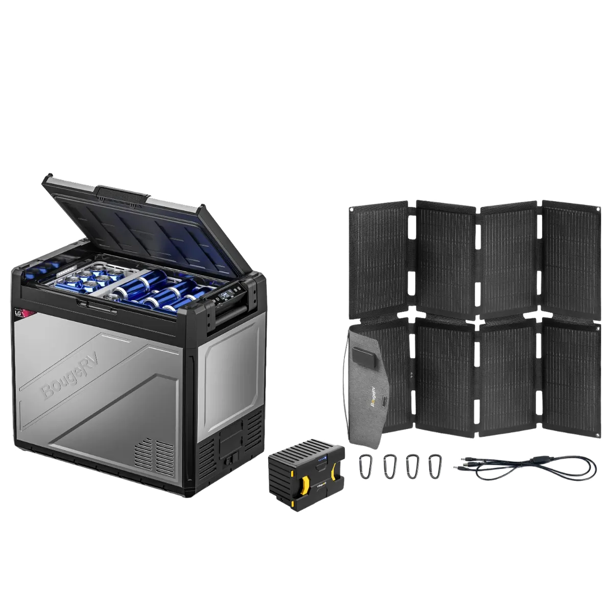 BougeRV Rocky Solar Battery Portable Fridge Kit