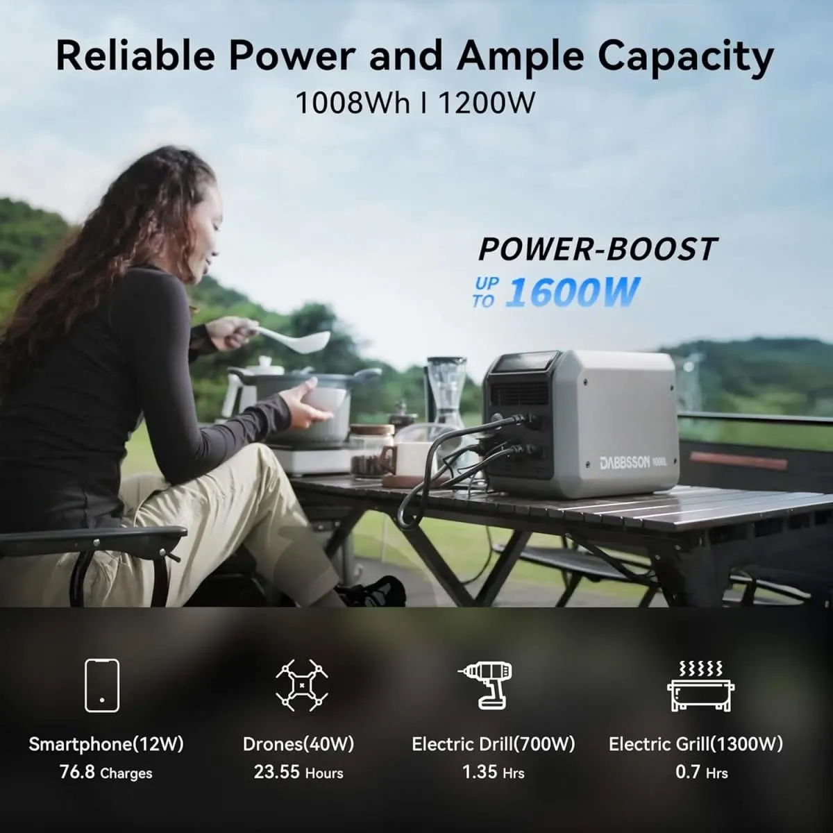 Dabbsson 1000L Portable Power Station | 1008Wh, 1200W