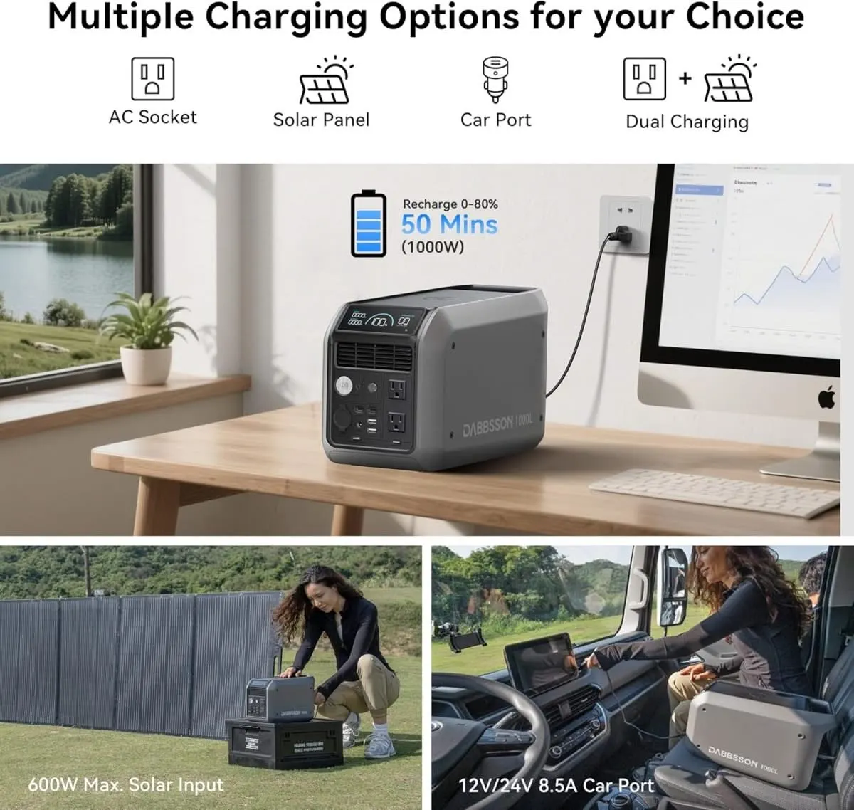 Dabbsson 1000L Portable Power Station | 1008Wh, 1200W
