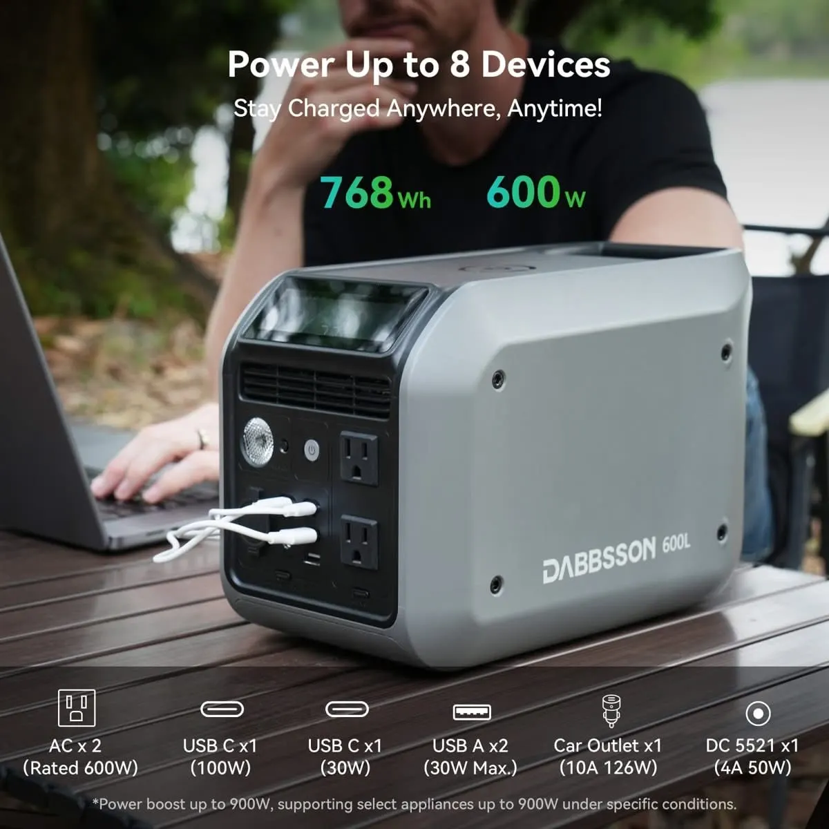 Dabbsson 600L Portable Power Station | 768Wh, 600W