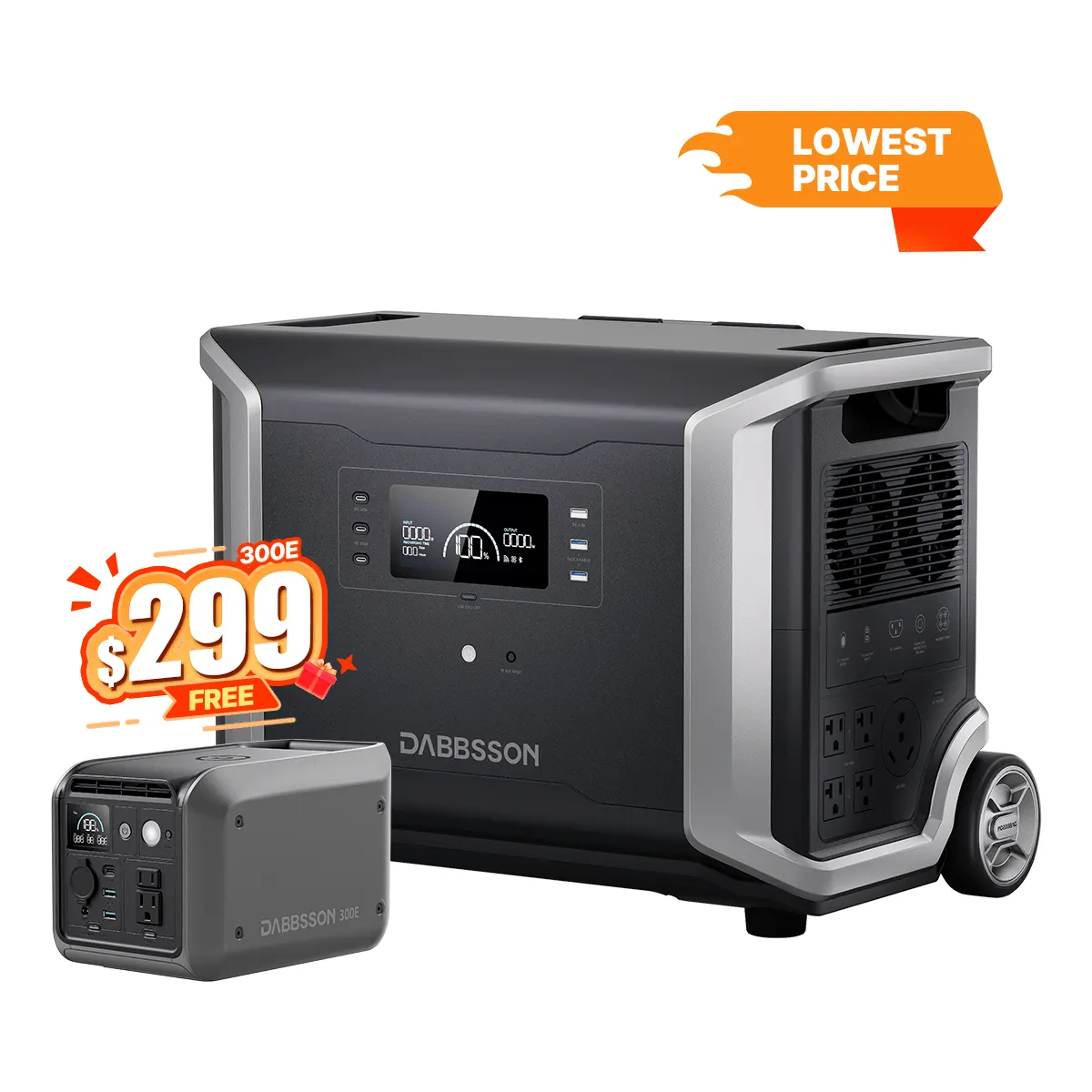 Dabbsson DBS3500 Portable Power Station | 3430Wh, 3600W