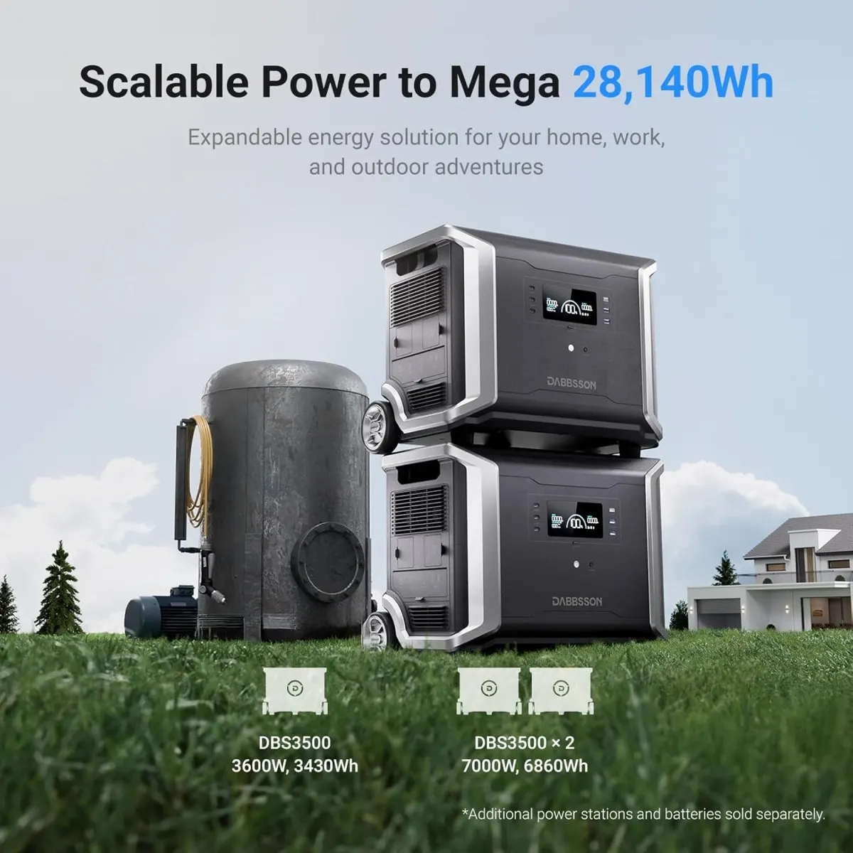 Dabbsson DBS3500 Portable Power Station | 3430Wh, 3600W