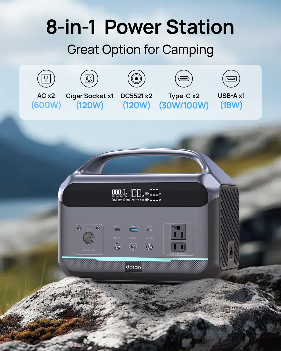 DaranEner NEOK Portable Power Station | 600W 288Wh