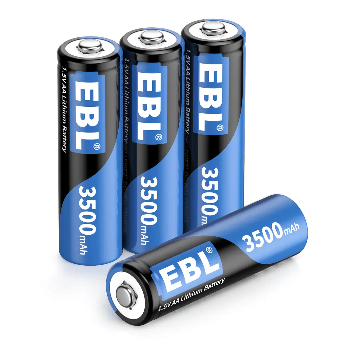 EBL 4 Pack 1.5V AA Lithium Batteries 3500mAh (Non-Rechargeable)