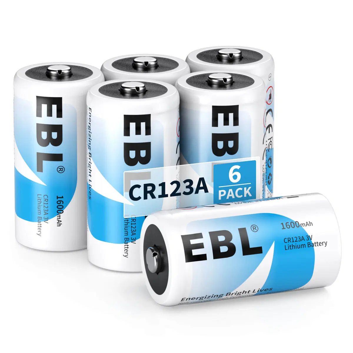 EBL CR123A Lithium Battery 1600mAh (Non-Rechargeable)