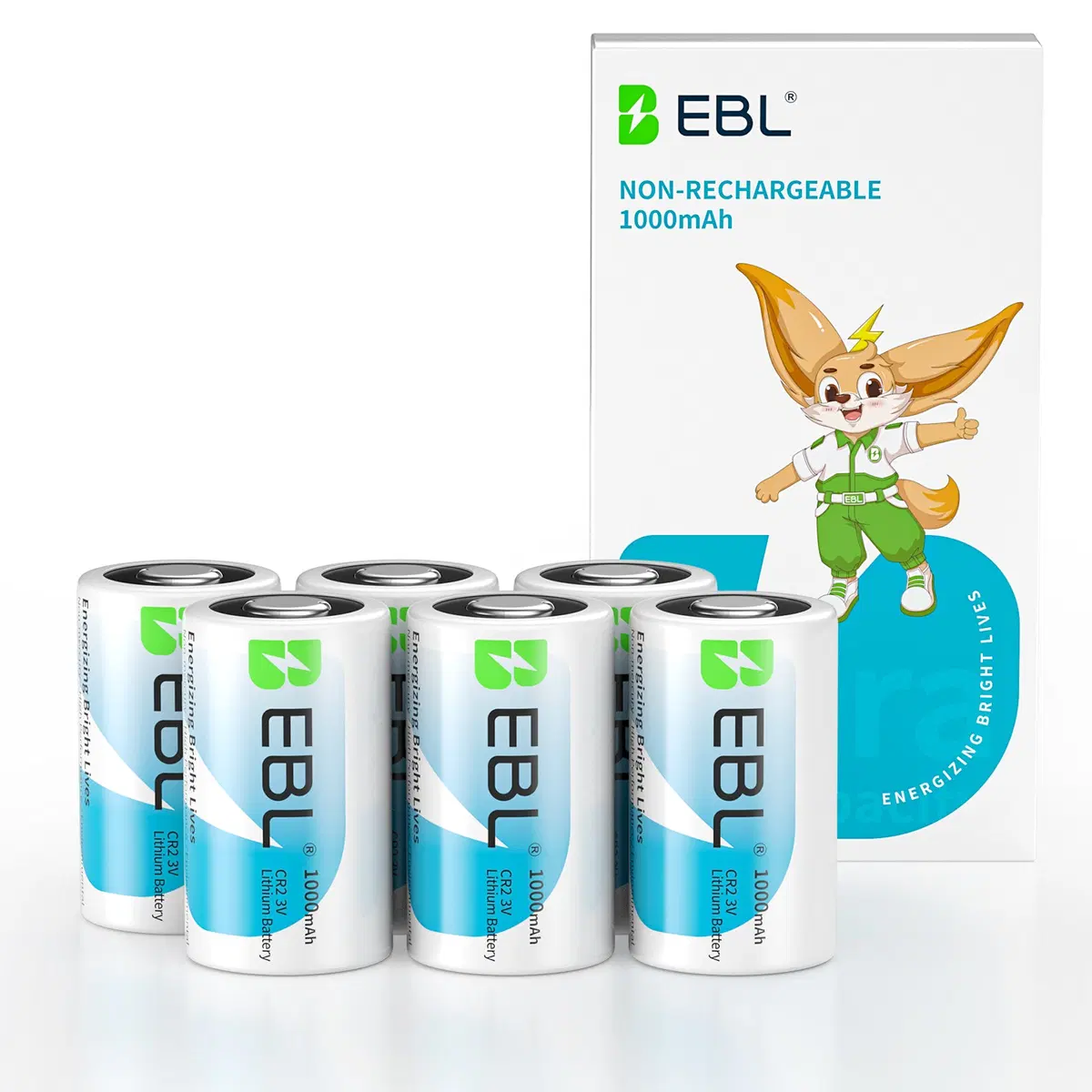 EBL CR2 3V Lithium Batteries 1000mAh Non-rechargeable