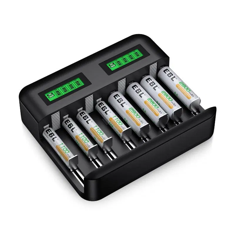 【CZ】EBL C9008 Battery Charger with AA AAA Rechargeable Batteries