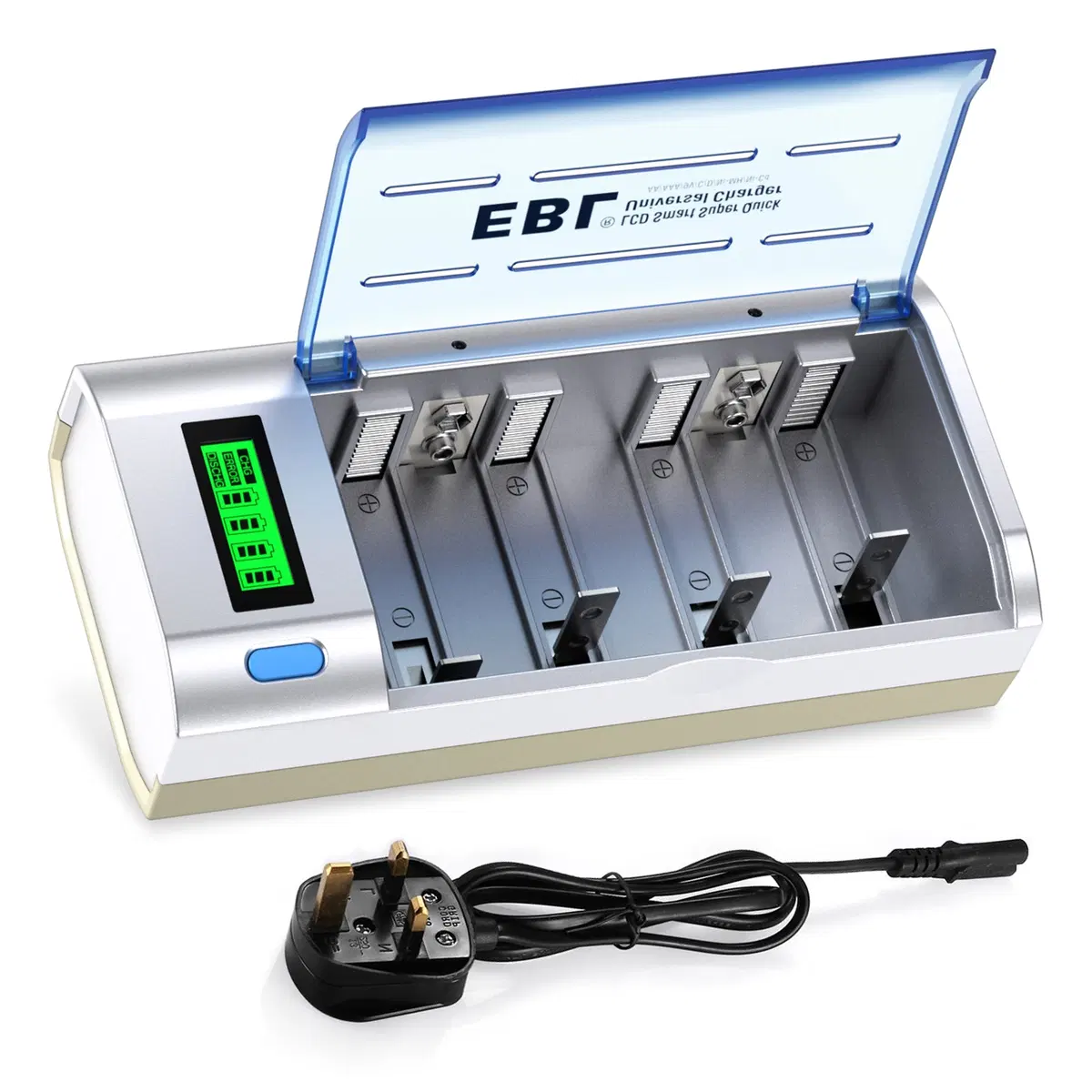 【UK】EBL 906 Smart Battery Charger for C/D/AA/AAA/9V Rechargeable Batteries
