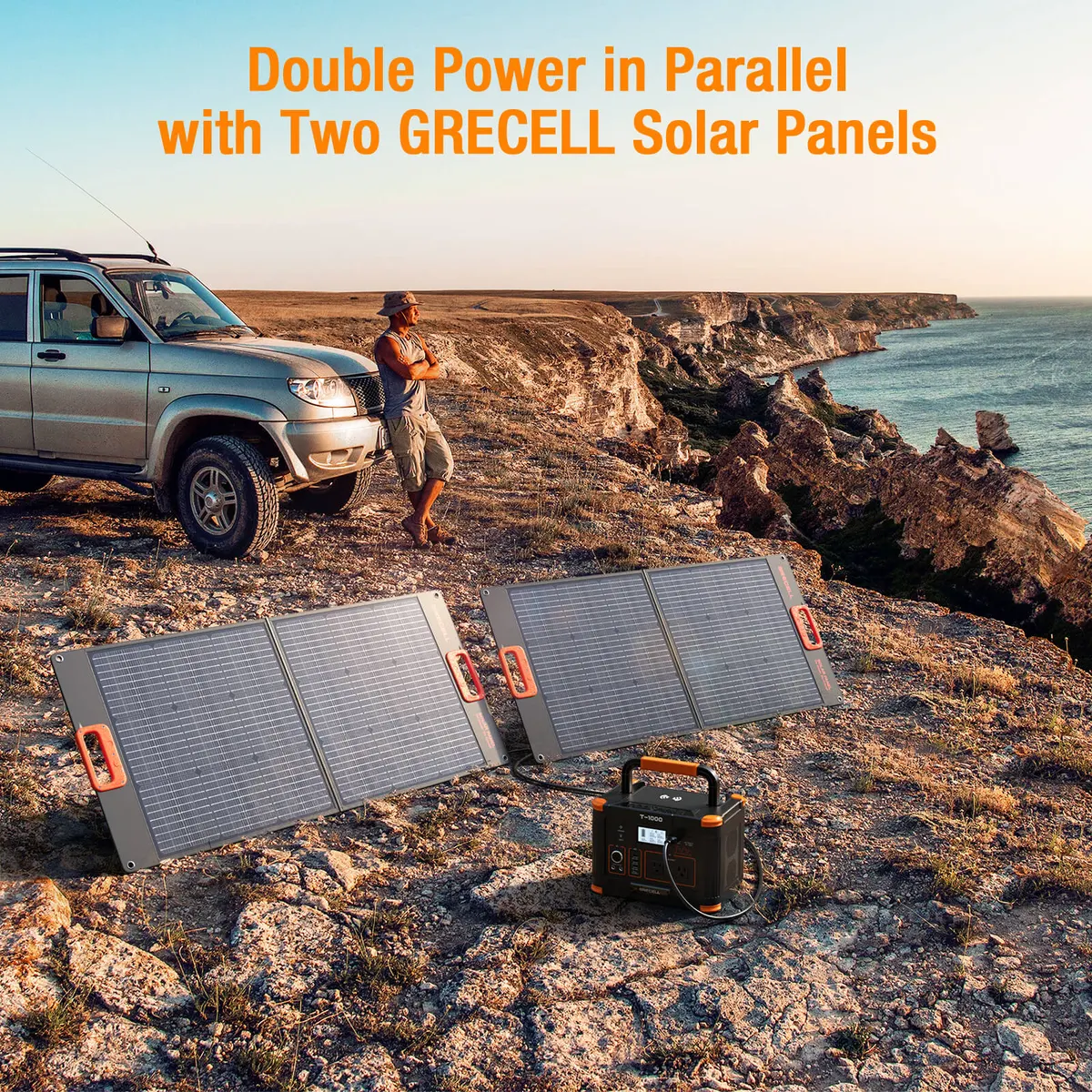【CA】GRECELL 100W Portable Solar Panel