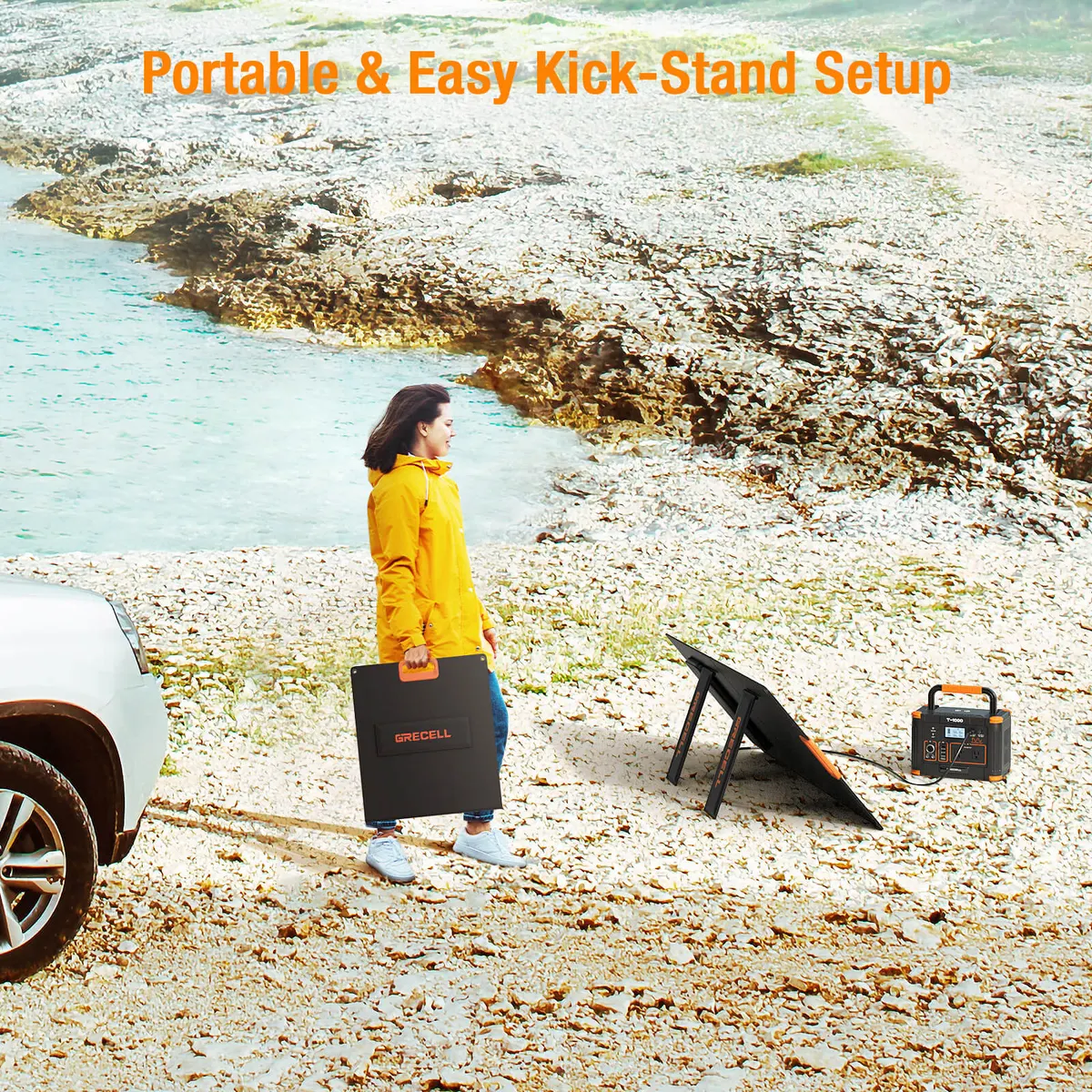 【CA】GRECELL 100W Portable Solar Panel