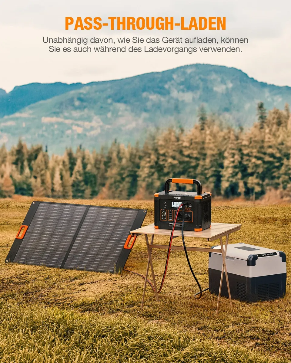 【EU】GRECELL 1000W Portable Power Station With 2 x 100W Solar Panels