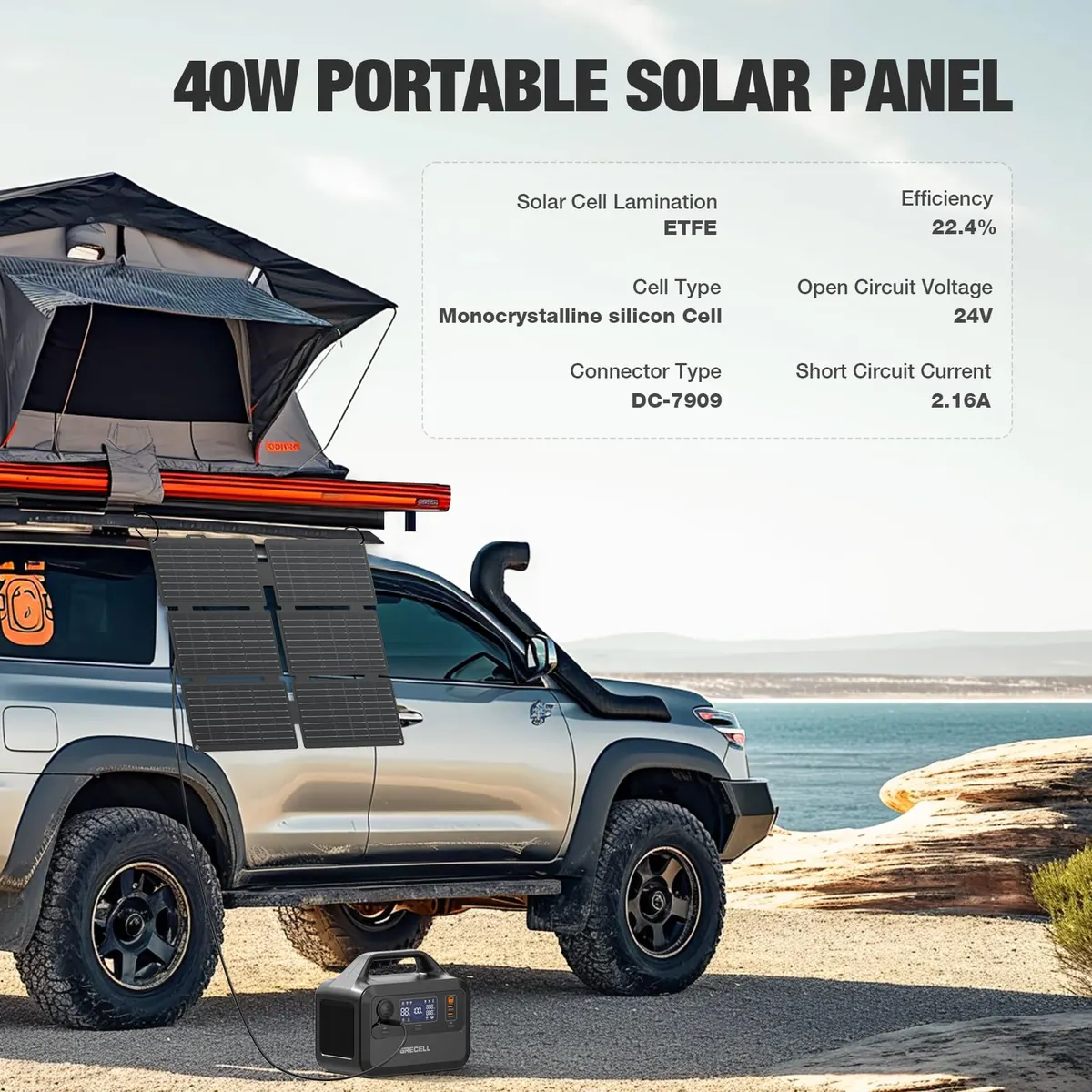 GRECELL 300W Solar Generator with 40W Solar Panel