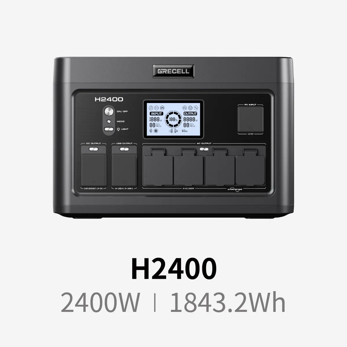 GRECELL Portable Power Station 2400W