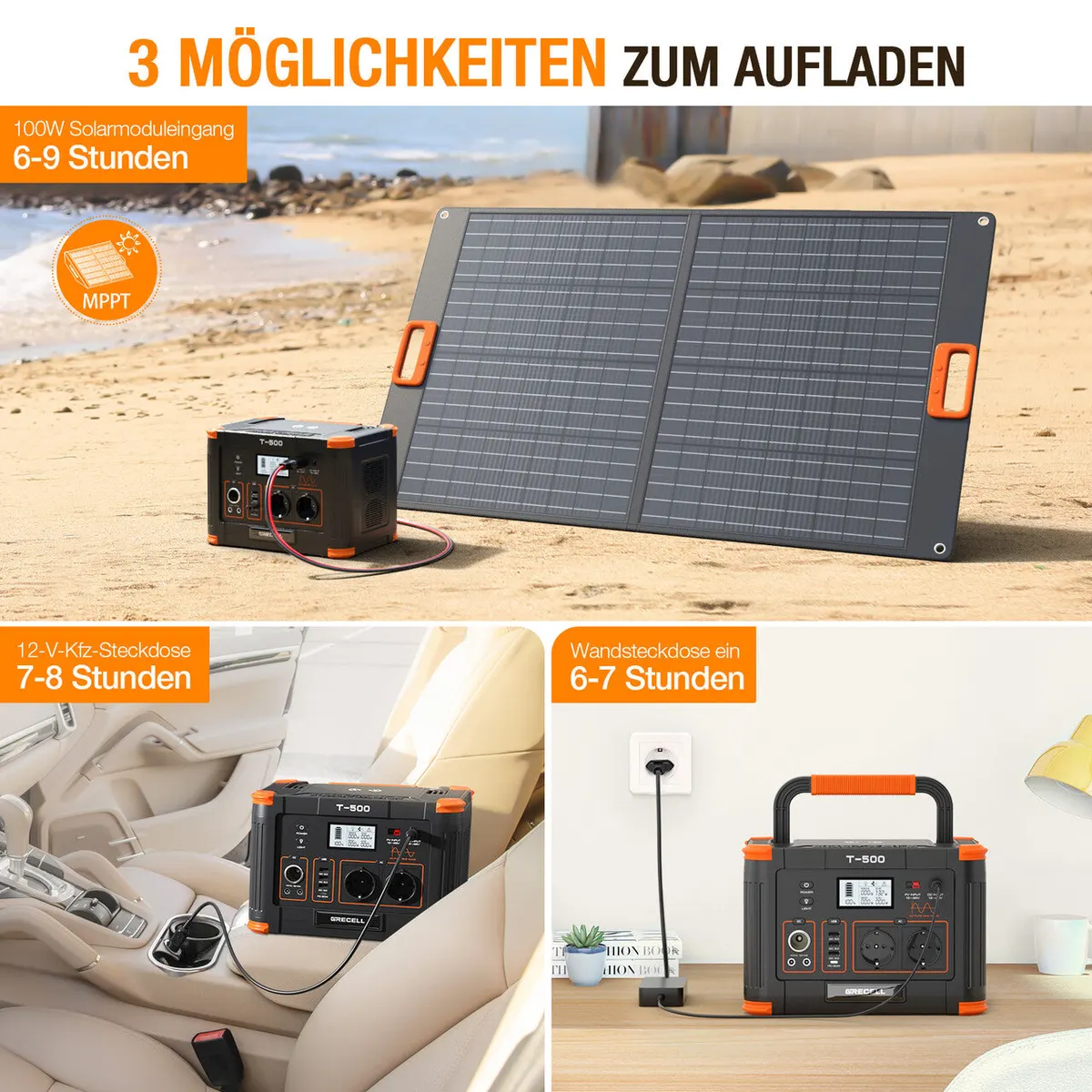 【EU】GRECELL Portable Power Station 500W