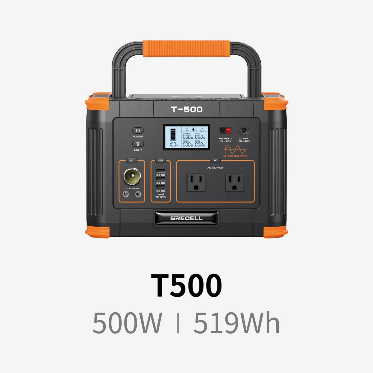 GRECELL Portable Power Station 500W