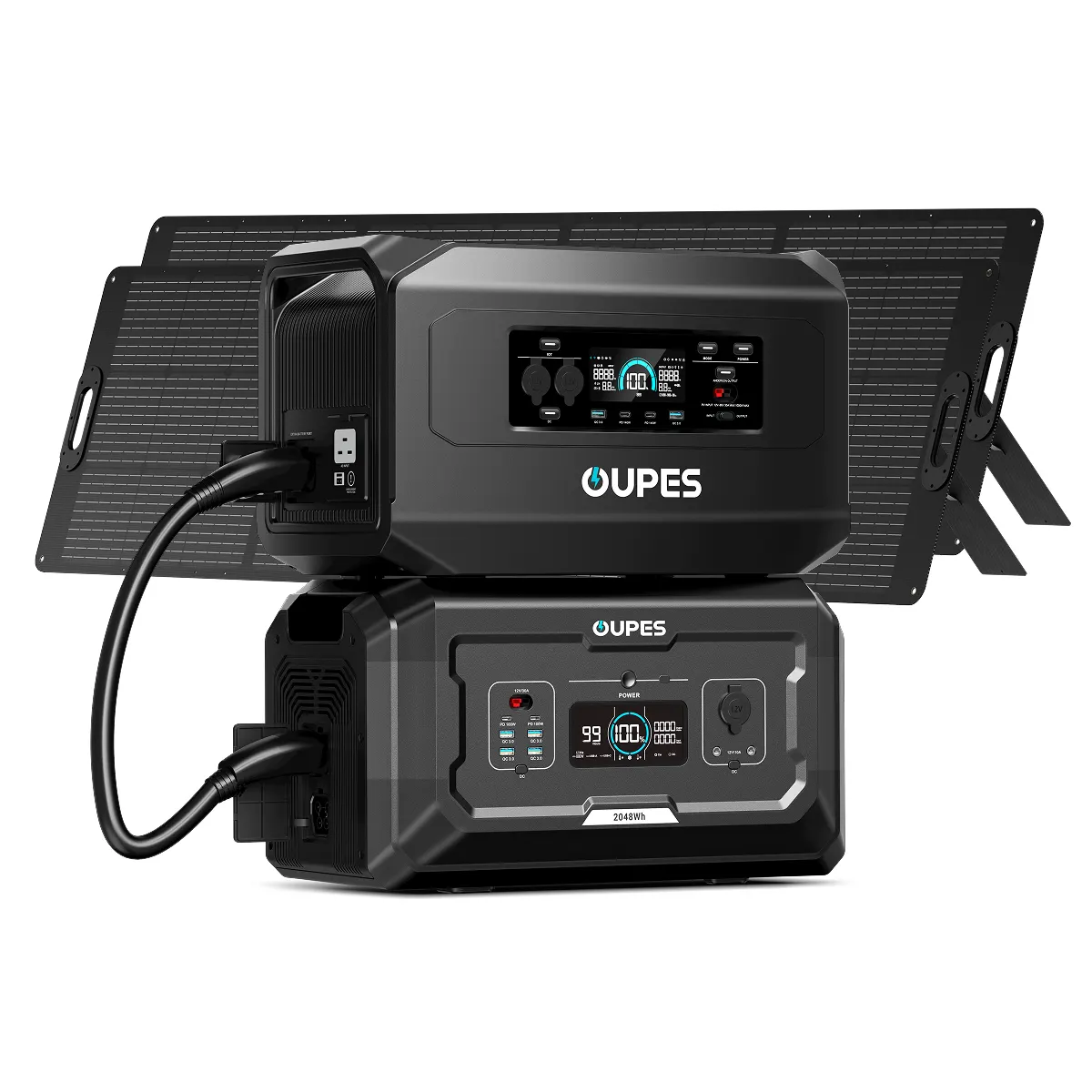 OUPES Mega 2 Pro Home Backup & Portable Power Station | 2500W, 2048Wh
