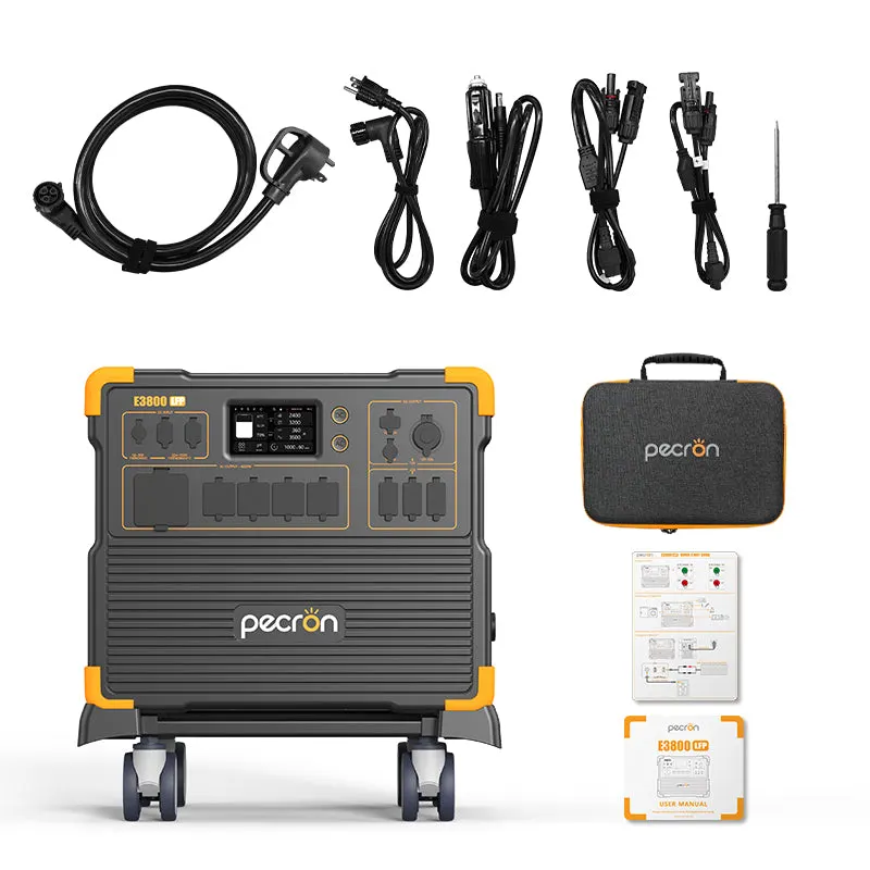 PECRON E3800LFP Portable Power Station 4200W 3840Wh with Free Cart PRE-ORDER
