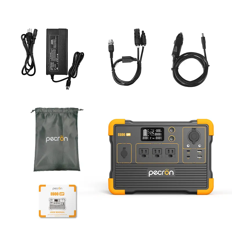 PECRON E600LFP Portable Power Station 1200W 614Wh LiFePo4