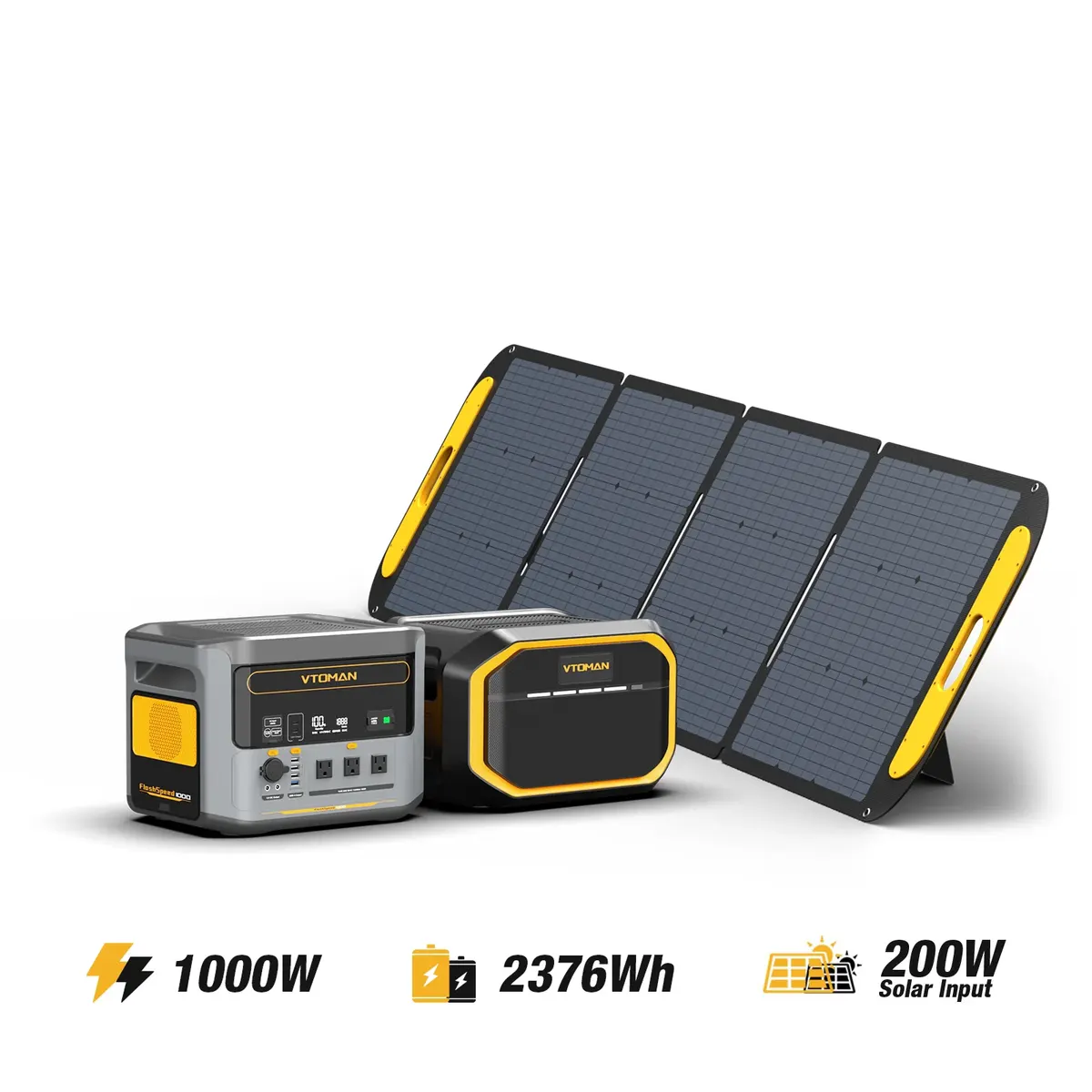 VTOMAN FlashSpeed 1000/2376Wh with 200W Solar Panel (US&CANADA)