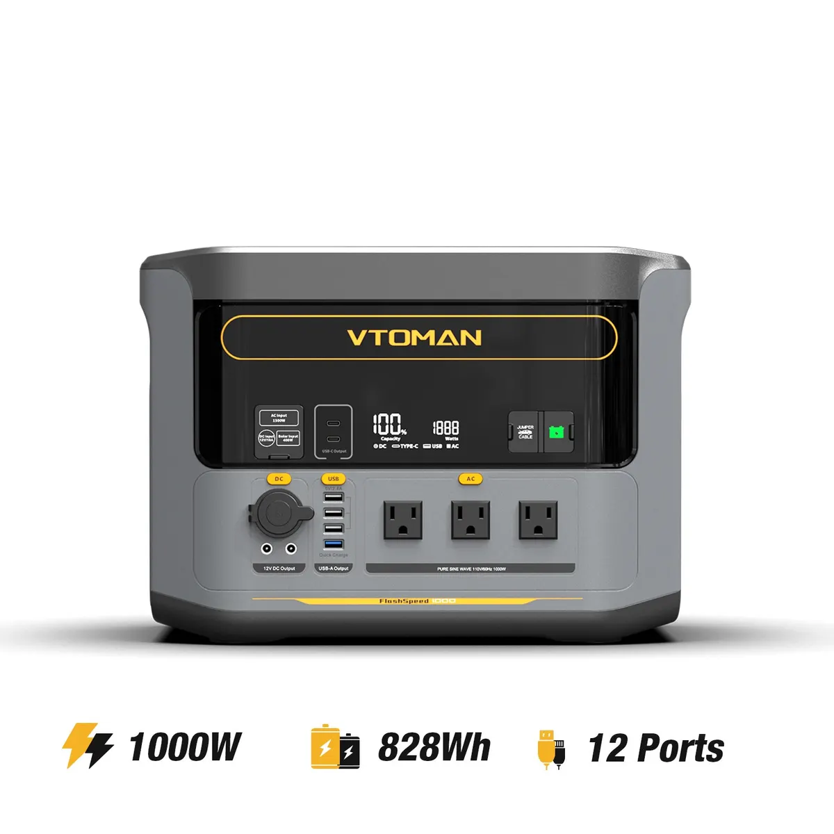 VTOMAN FlashSpeed 1000 with 1548Wh Extra Battery (US&CANADA)