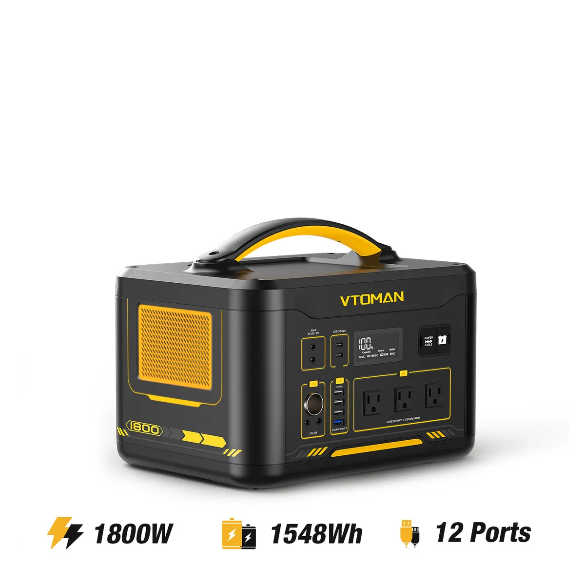 VTOMAN Jump 1800 with 110W Solar Panel