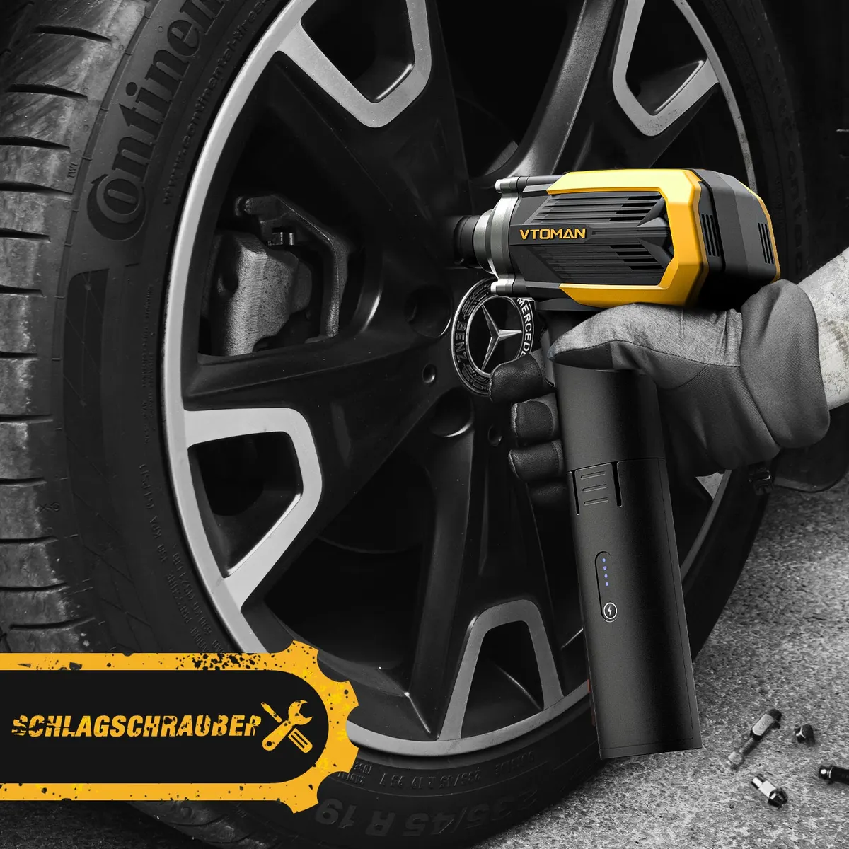 VTOMAN V700 Impact Wrench with 2500A Car Jump Starter (CANADA ONLY)