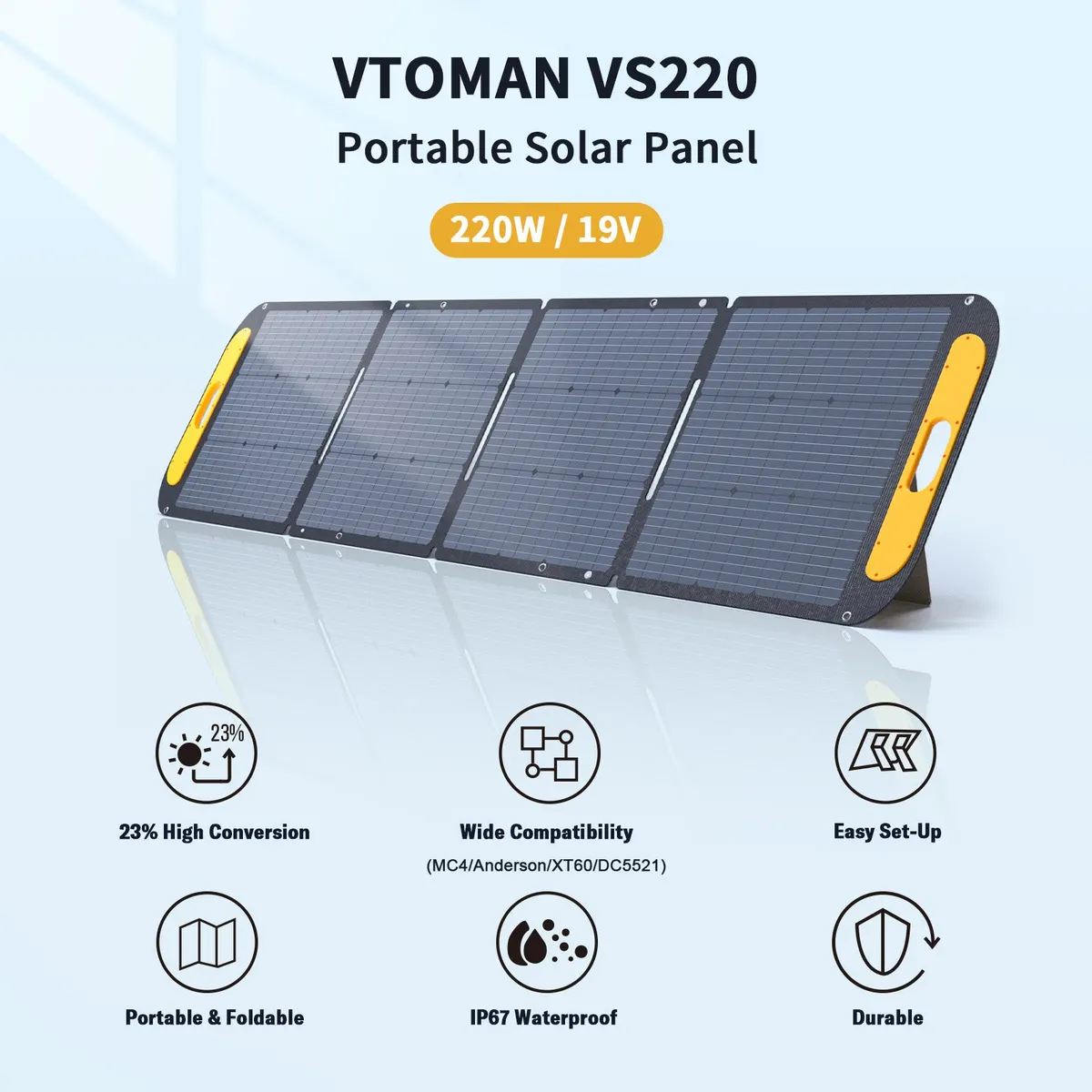 VTOMAN 220W Portable Solar Panel (CANADA ONLY)