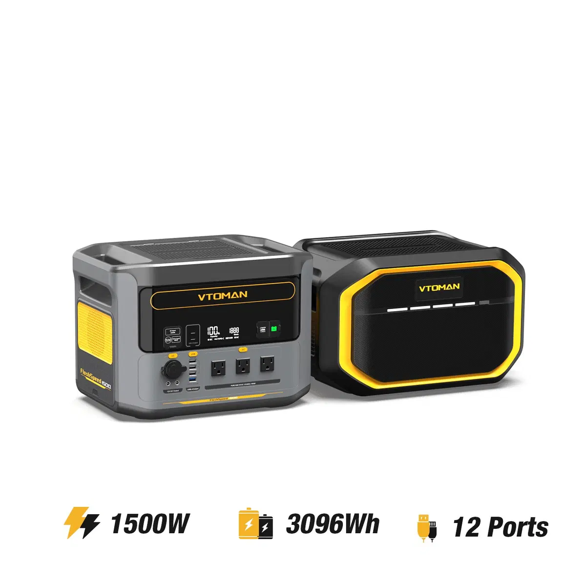 VTOMAN FlashSpeed 1500 with 1548Wh Extra Battery