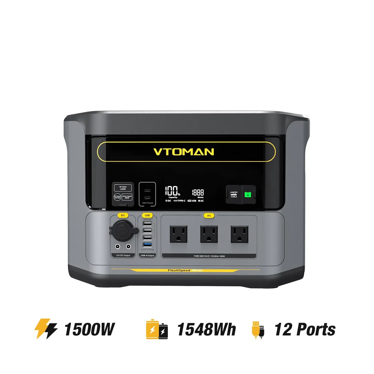 VTOMAN FlashSpeed 1500 Portable Power Station