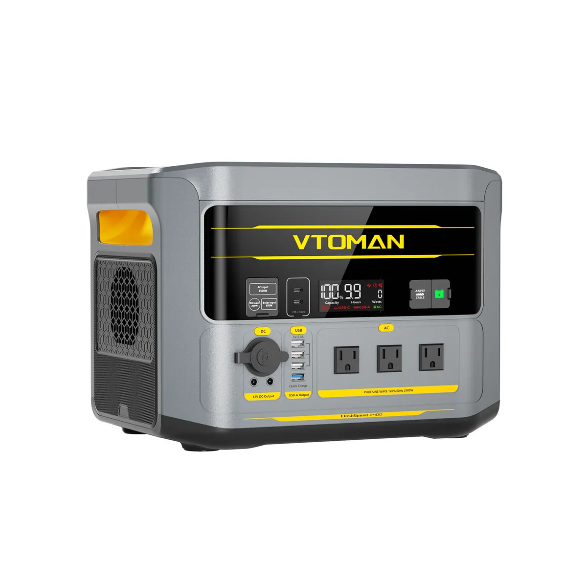 VTOMAN FlashSpeed 2400  with 200W Pro Solar Panel