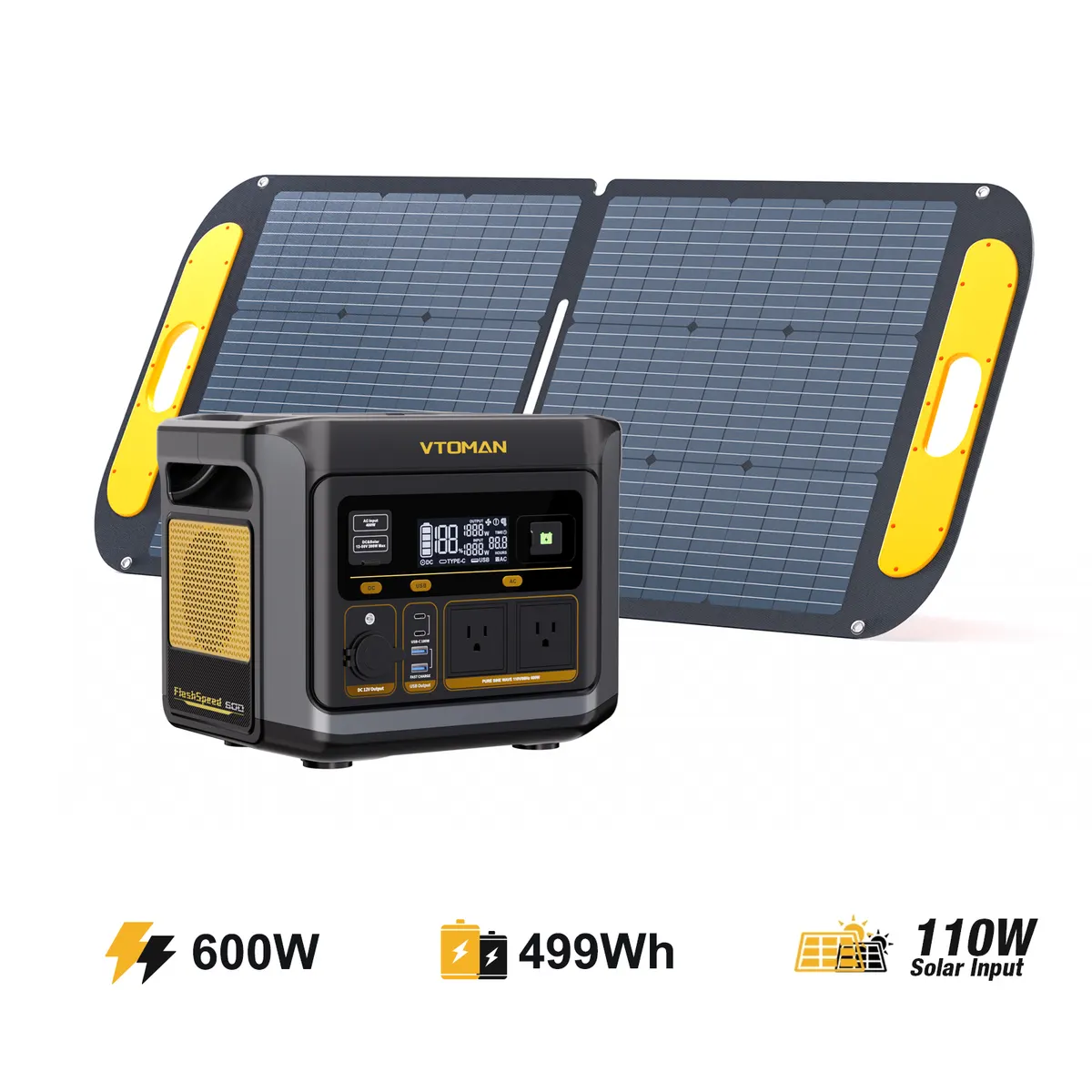 VTOMAN FlashSpeed 600 Portable Power Station