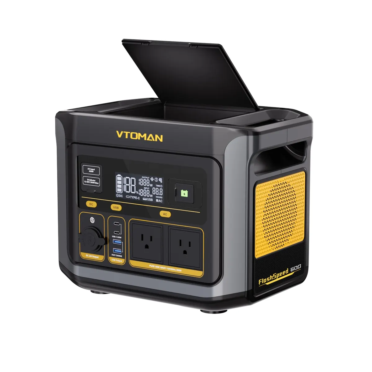 VTOMAN FlashSpeed 600 with 200W Solar Panel