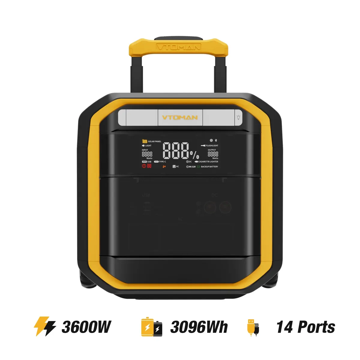 VTOMAN FlashSpeed Pro 3600 with 200W Pro Solar Panel
